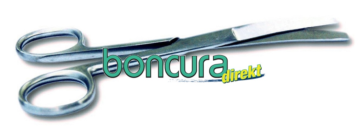 Chirurgische Schere, gebogen, 14 cm Stumpf / Stumpf