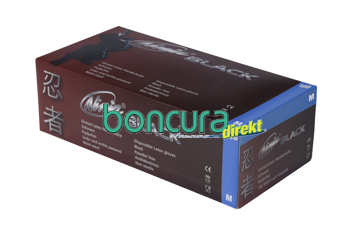 Einmalhandschuhe Latex, puderfrei STYLE BLACK