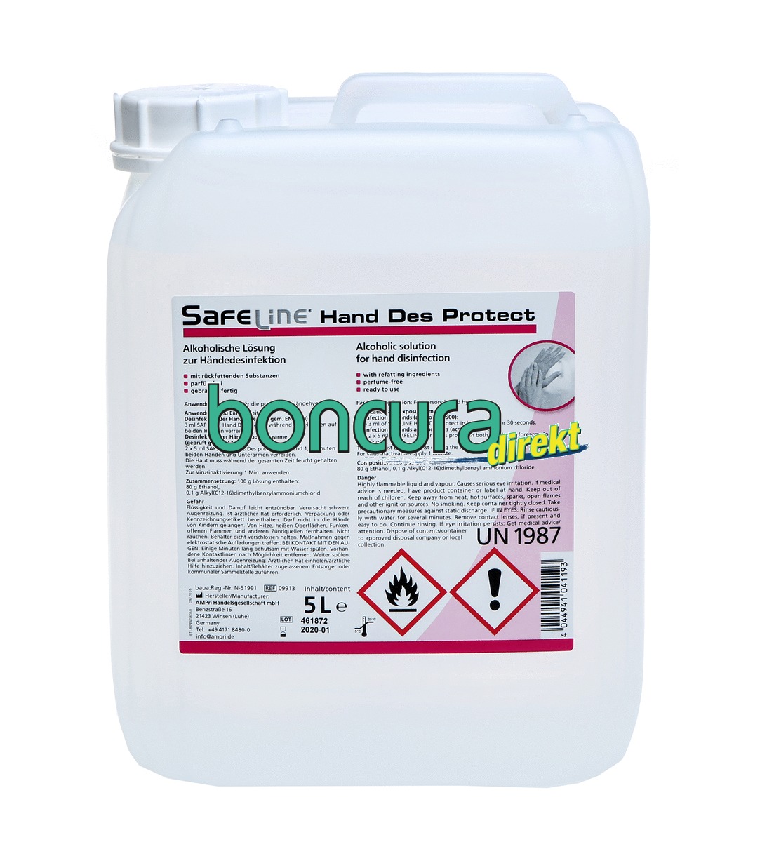 Händedesinfektionsmittel Safeline Hand Des Protect