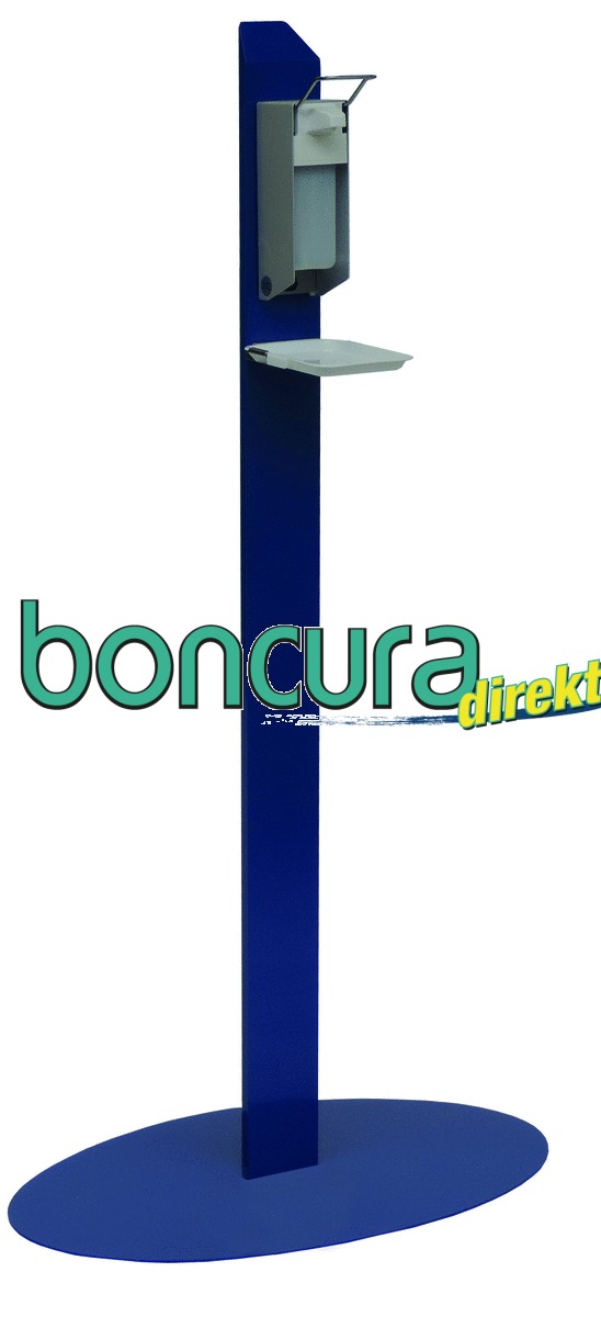 Desinfektionsmittelsäule "Desicenter" Farbige, pulverbeschichtete Oberfläche