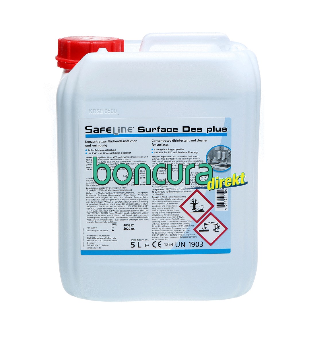 Flächendesinfektion Konzentrat Safeline Surface Des Plus, 5 Liter Kanister