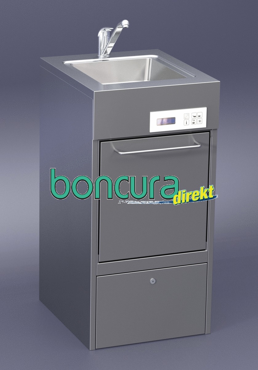 Steckbecken Reinigungs- & Desinfektionsgerät mit integriertem Handwaschbecken