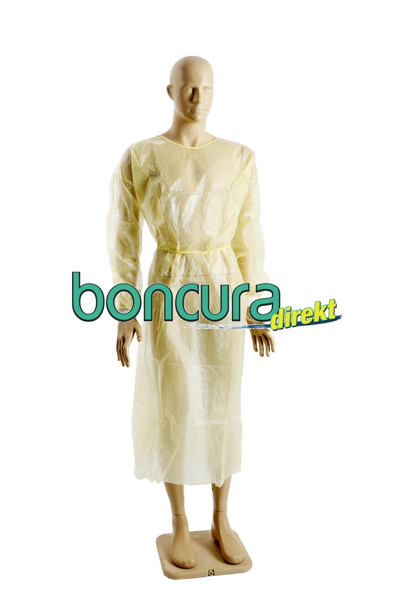 Besucherkittel, DIN EN 14126:2005, wasserdicht, inkl.Trikotbündchen