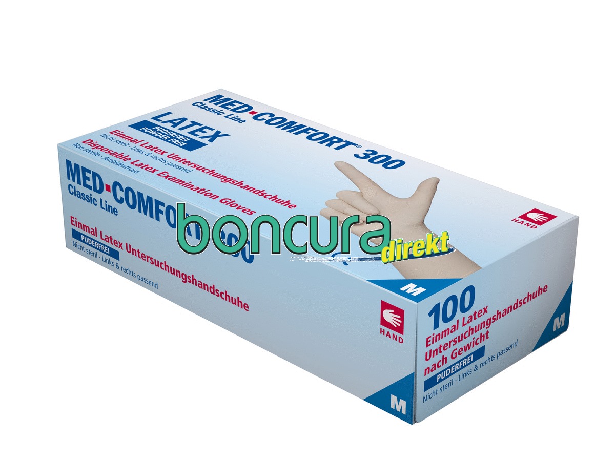 Einmalhandschuhe Latex, puderfrei MED COMFORT 300