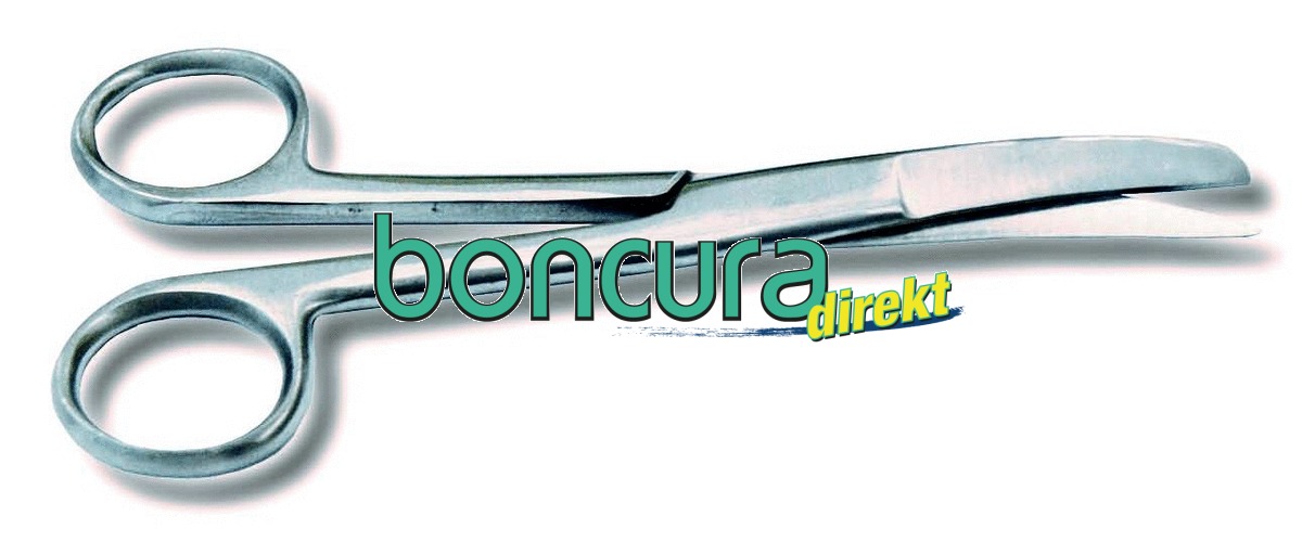 Chirurgische Schere, gebogen, 14 cm Spitz / Stumpf