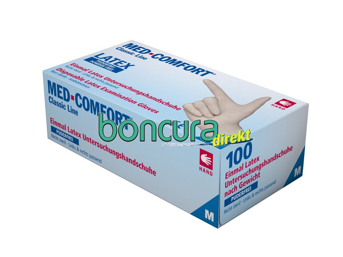 Einmalhandschuhe Latex, puderfrei MED COMFORT