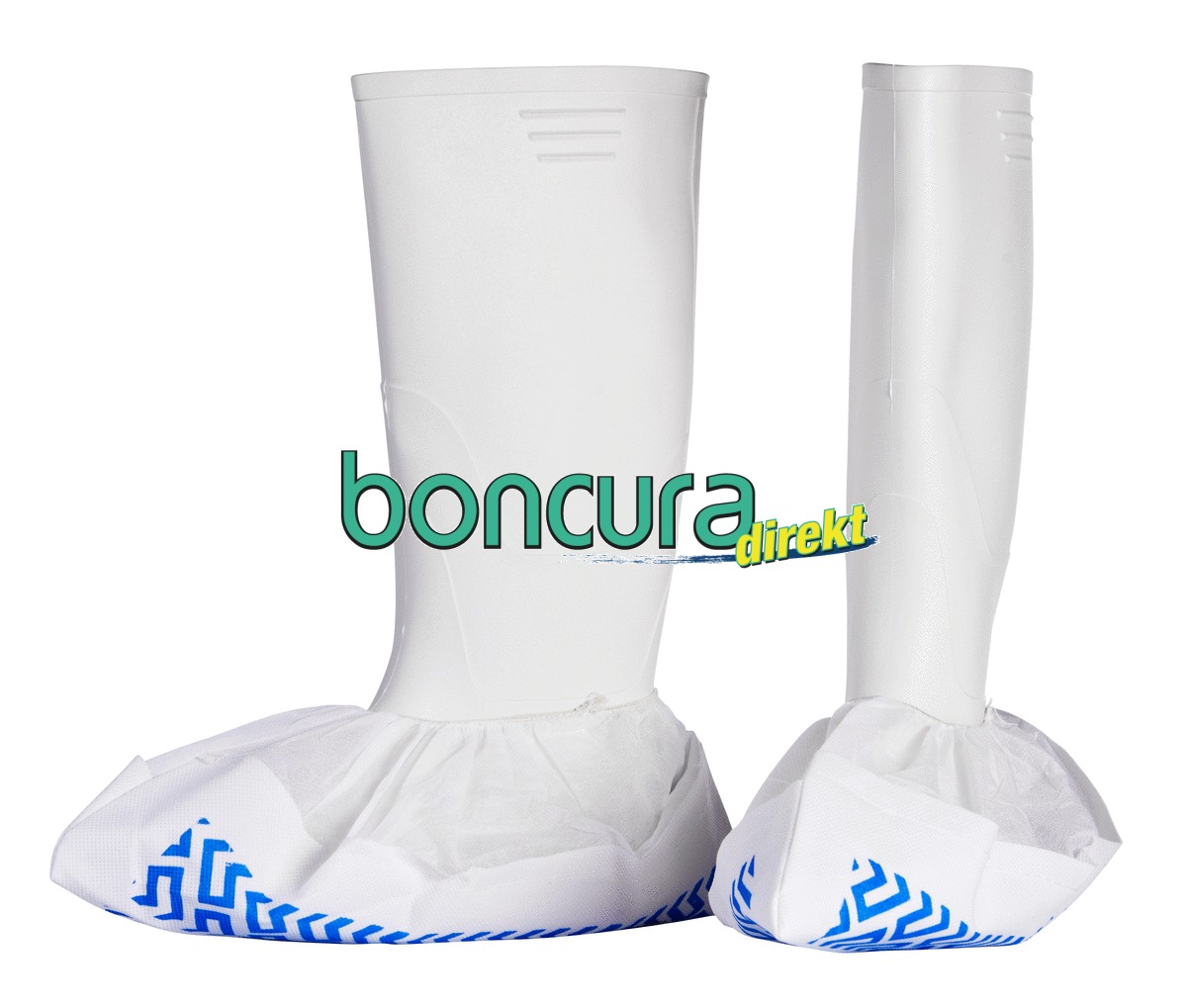 Überziehschuhe mit PP-Antirutsch-Sohle Farbe: Weiß, Material: PP-Vlies, Größe: Unisize