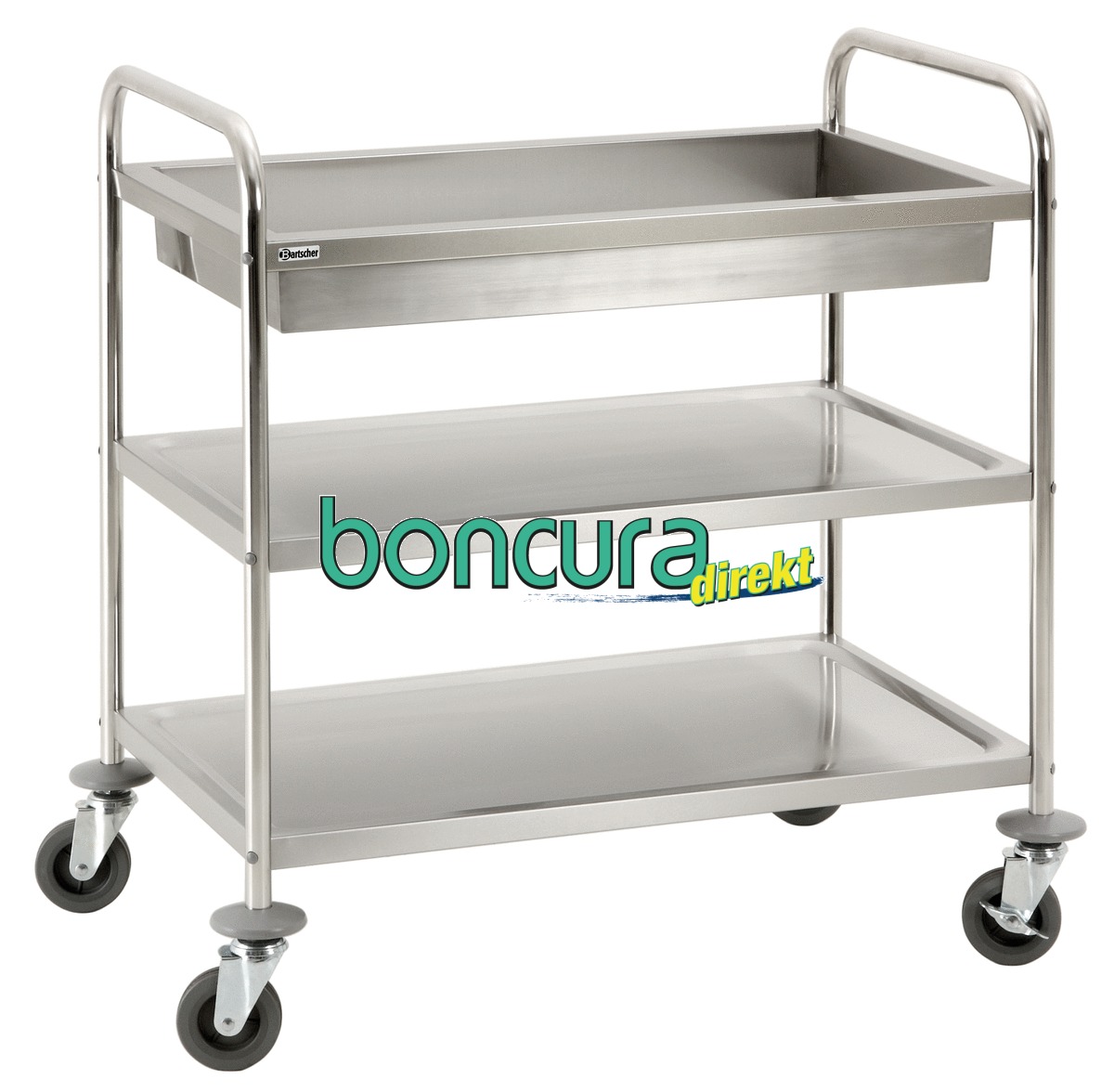 Servier-/Transportwagen Mit 2 Böden und extra tiefer Abräummulde