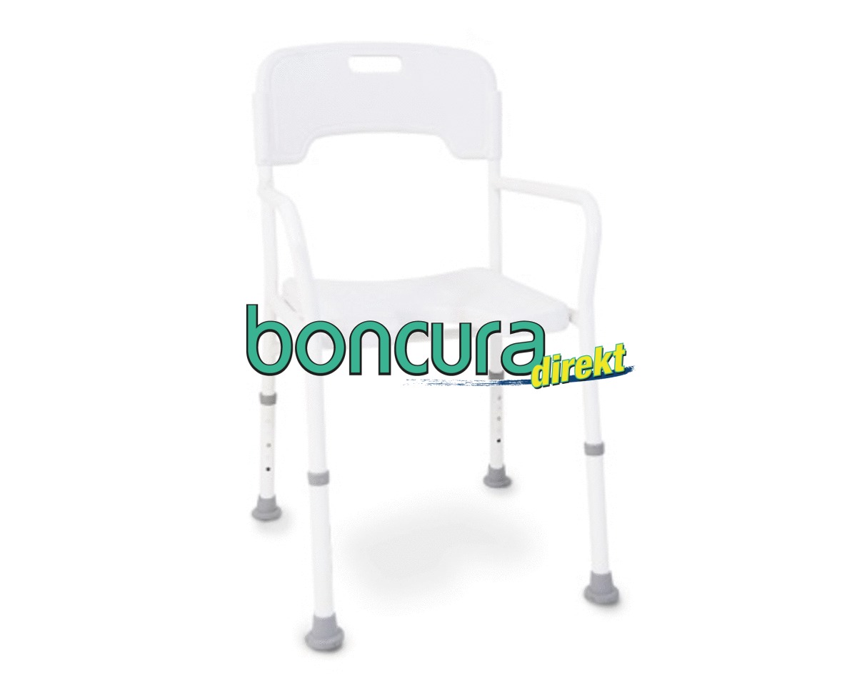 Duschstuhl DSR 130 Mit Arm- & Rückenlehne und Hygieneausschnitt