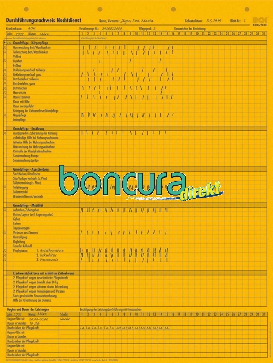 Durchführungsnachweis für Nachtdienst