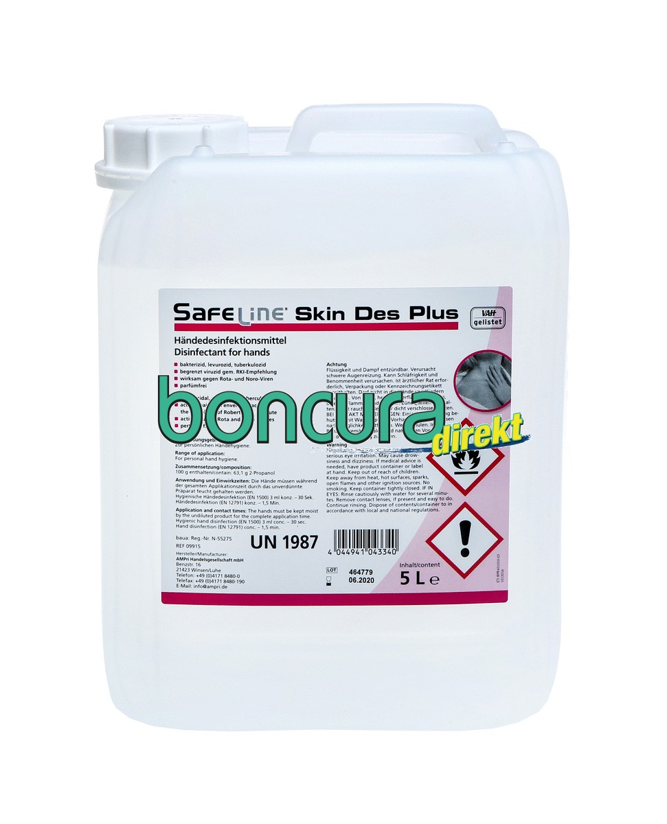 Händedesinfektionsmittel Safeline Skin Des Plus