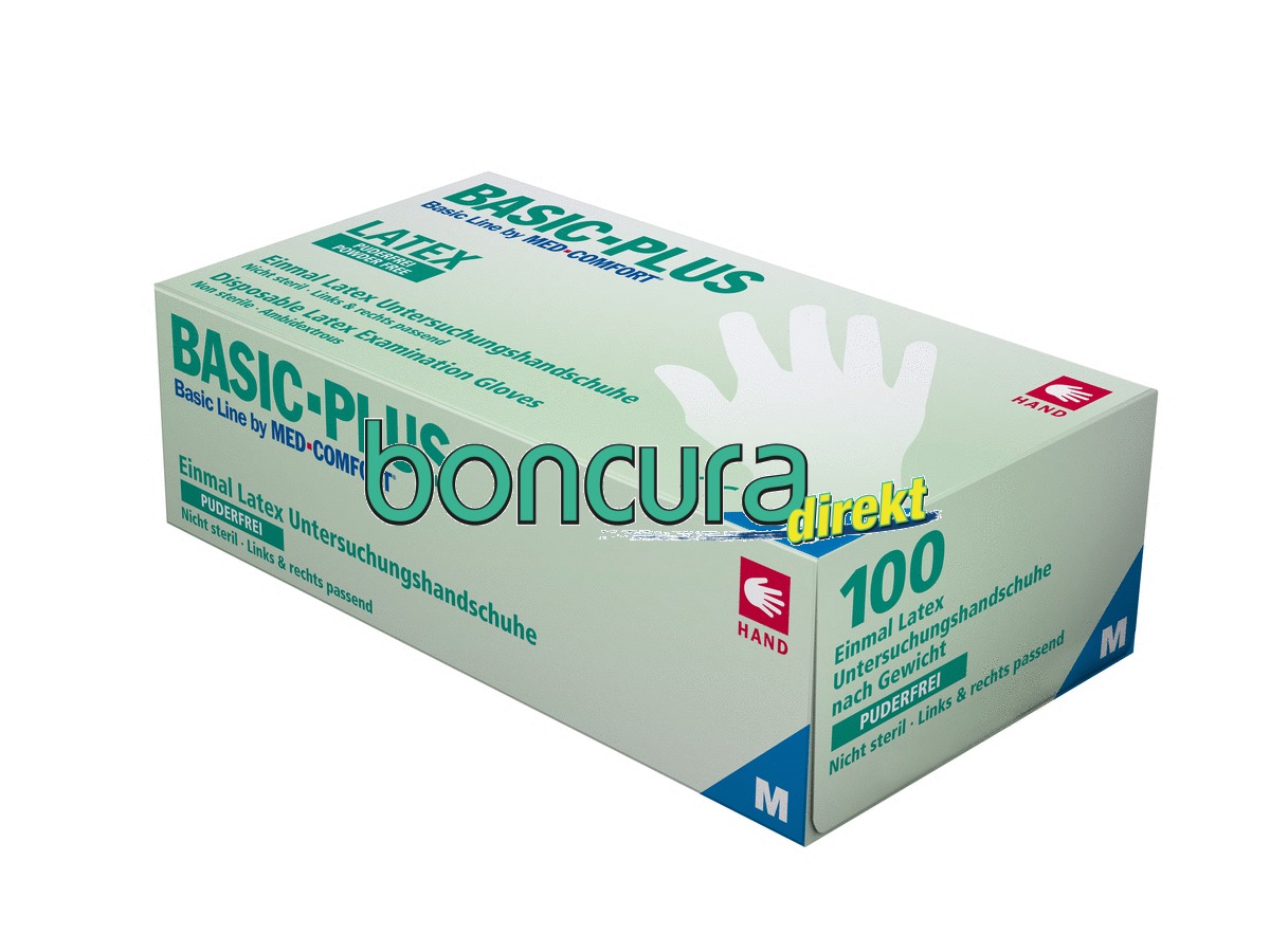 Einmalhandschuhe Latex, puderfrei BASIC PLUS, Griffig und Günstig