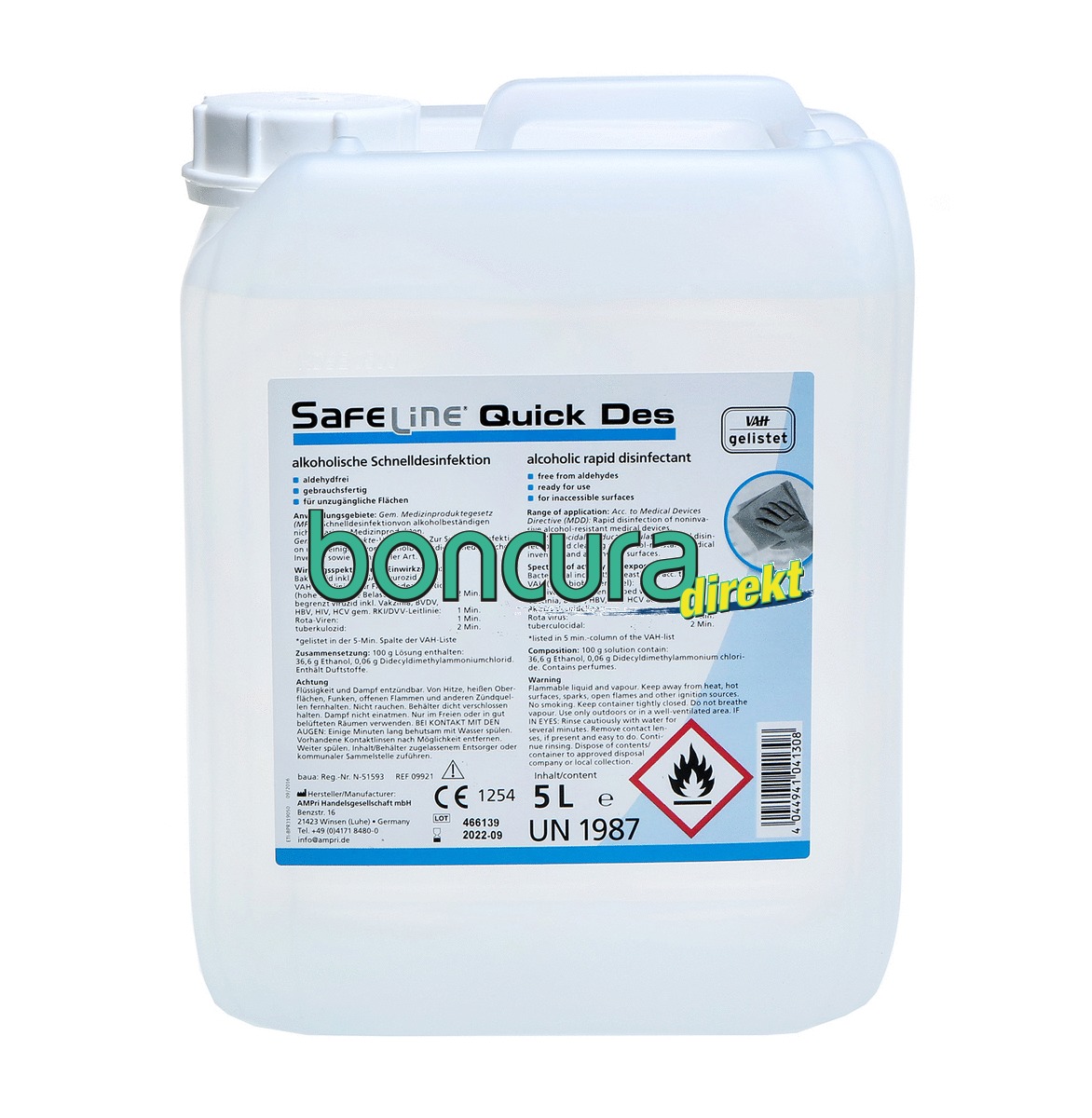 Flächendesinfektion gebrauchsfertig Safeline Quick Des N