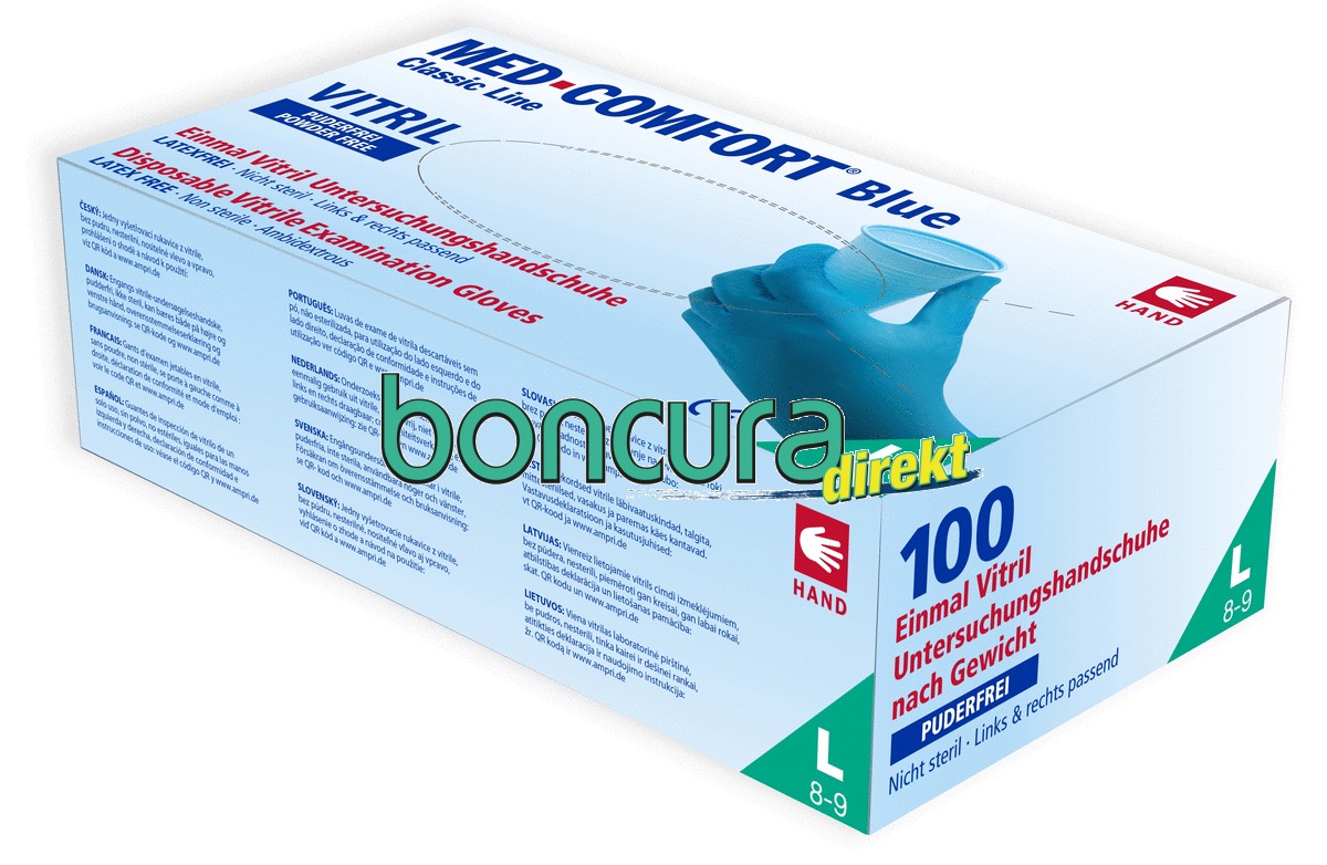 Einmalhandschuhe VITRIL, puderfrei MED COMFORT, Vinyl-Nitril Untersuchungshandschuh