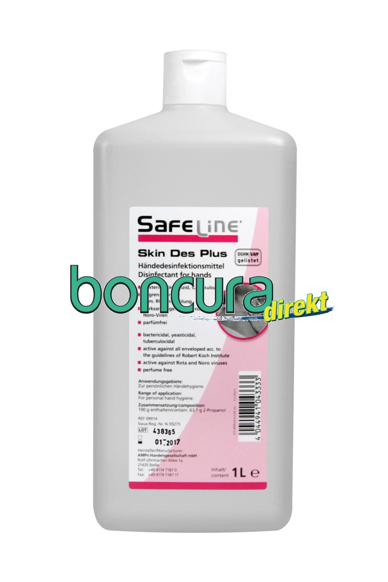 Händedesinfektionsmittel Safeline Skin Des Plus