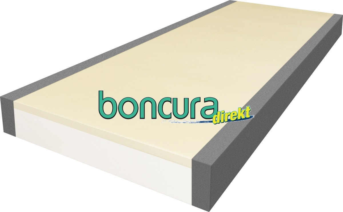 Visco-Komfort Matratze, mit Randzonenverstärkung Liegefläche: viscoelastisch, 90 x 200 x 12 cm