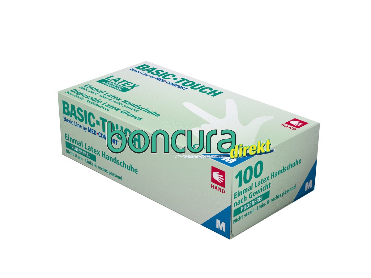 Einmalhandschuhe Latex, puderfrei BASIC TOUCH